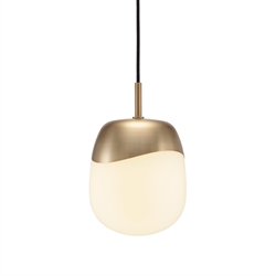 Spring Mini Pendelleuchte, Messing/Opal